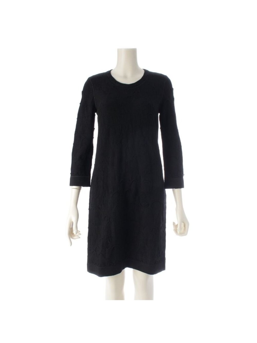 Chanel Wool Scuba Knit Dress Black 34